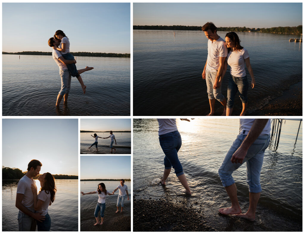 Minnesota lakes engagement photos