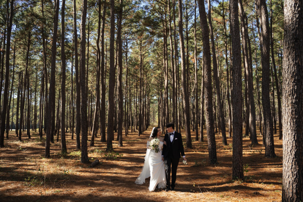 Queer winter elopement in Texas at William Goodrich Jones State Forest