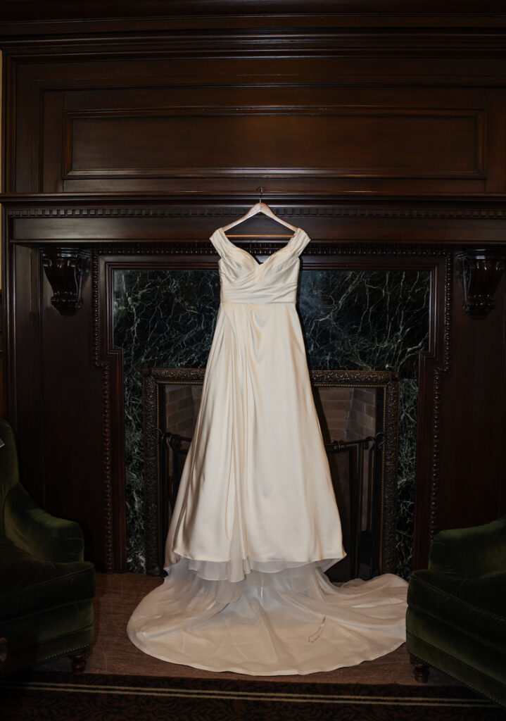 Bridal gown at her Depot Minneapolis wedding