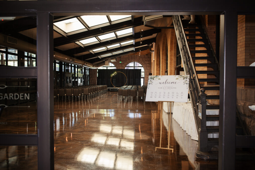 Winter Garden room at this couple's the Depot Minneapolis wedding