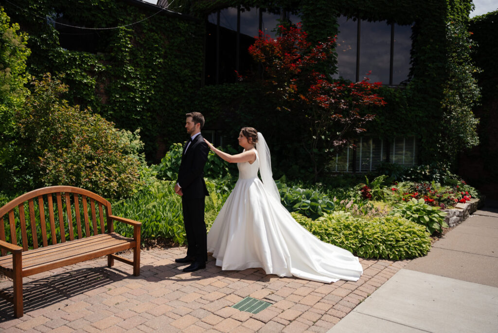 Saint Paul Town and Country Club wedding first look