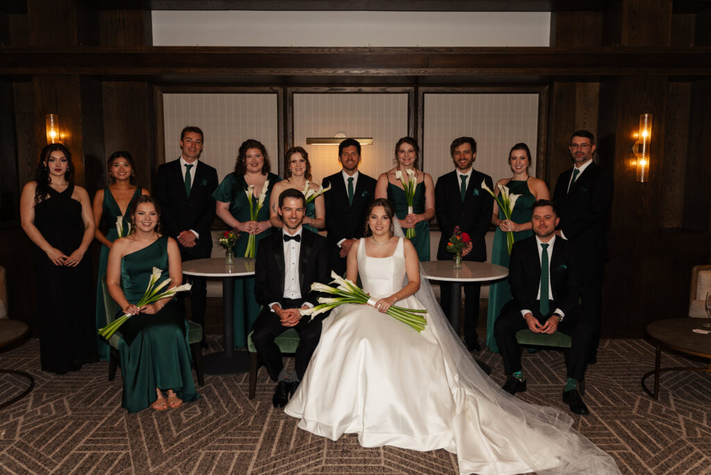 Saint Paul Town and Country Club wedding party portraits 