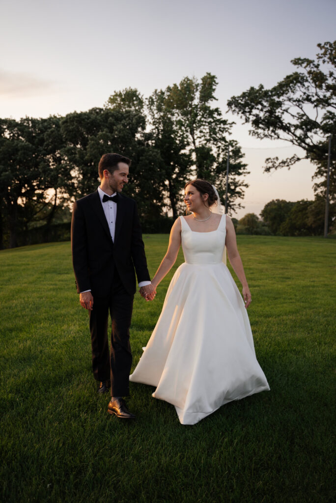 Saint Paul Town and Country Club wedding couples' portraits