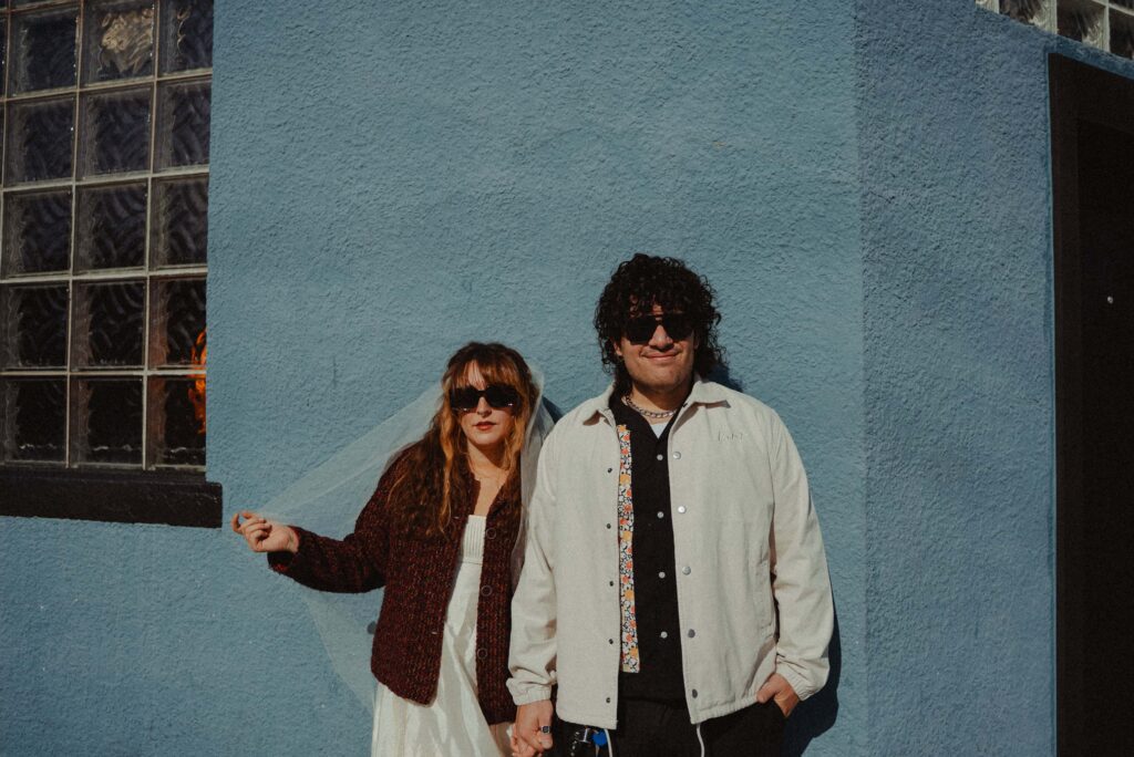 Alternative couple before their Minneapolis City Hall elopement