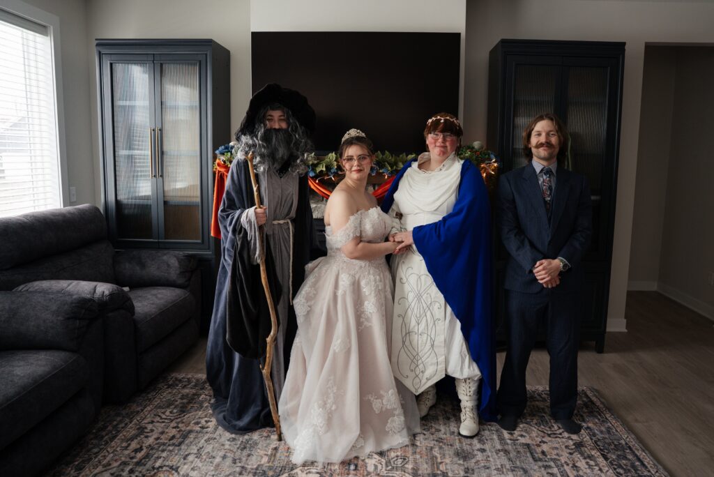 Fantasy-themed queer micro-wedding in Minnesota